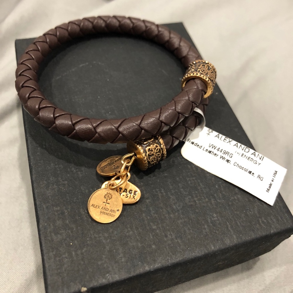 NEW Alex and Ani Leather Wrap Bracelet